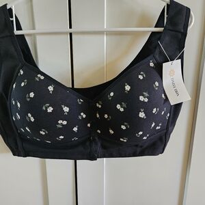 Daisy Fuentes Black Floral Women's Bra